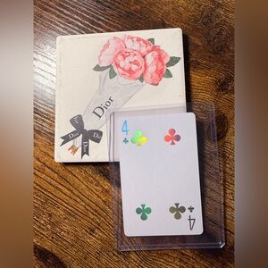 🔥RARE🔥 Dior Collectors JOY Playing Card—4 of Clubs ♣️